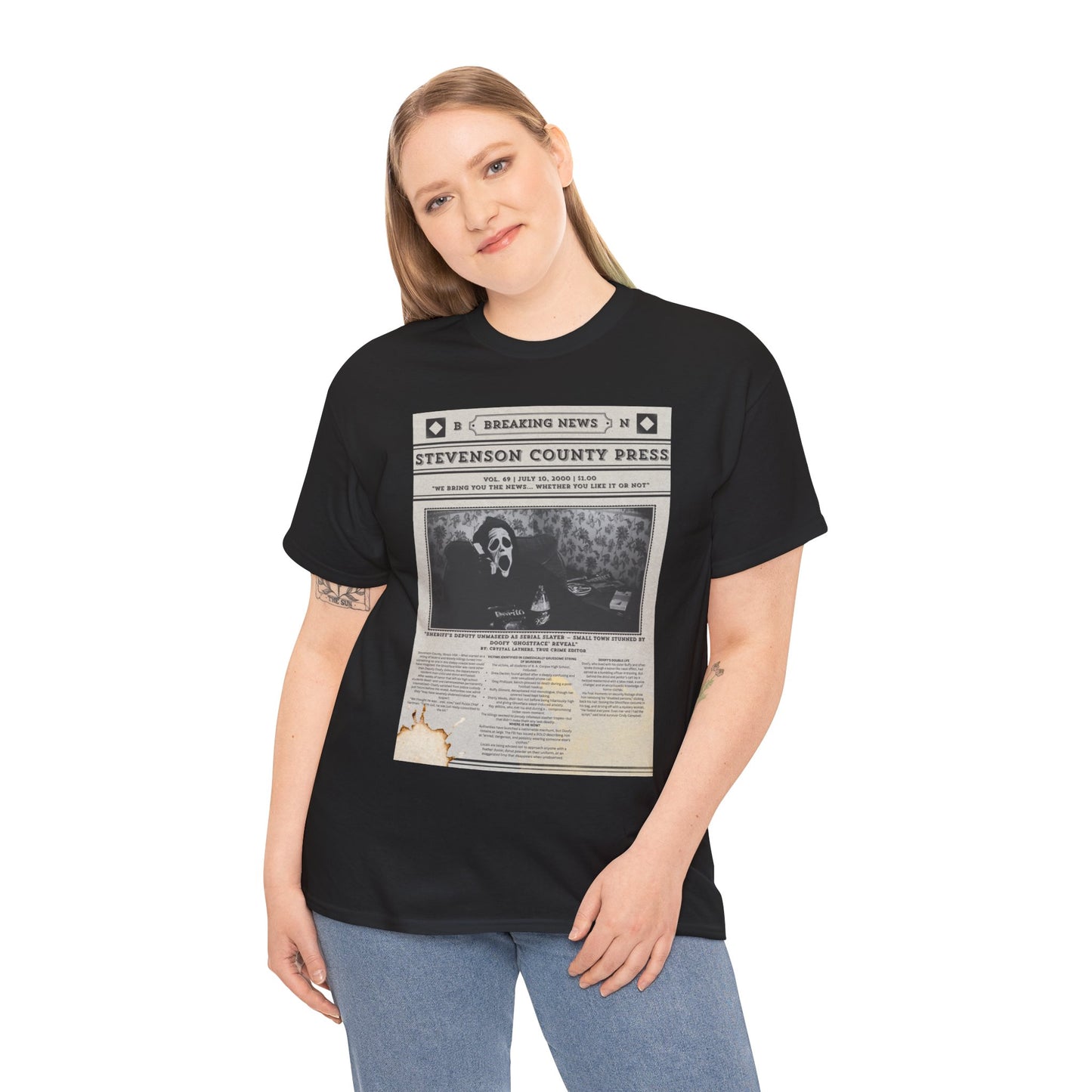 Scary Movie Ghostface Newspaper Shirt Unisex