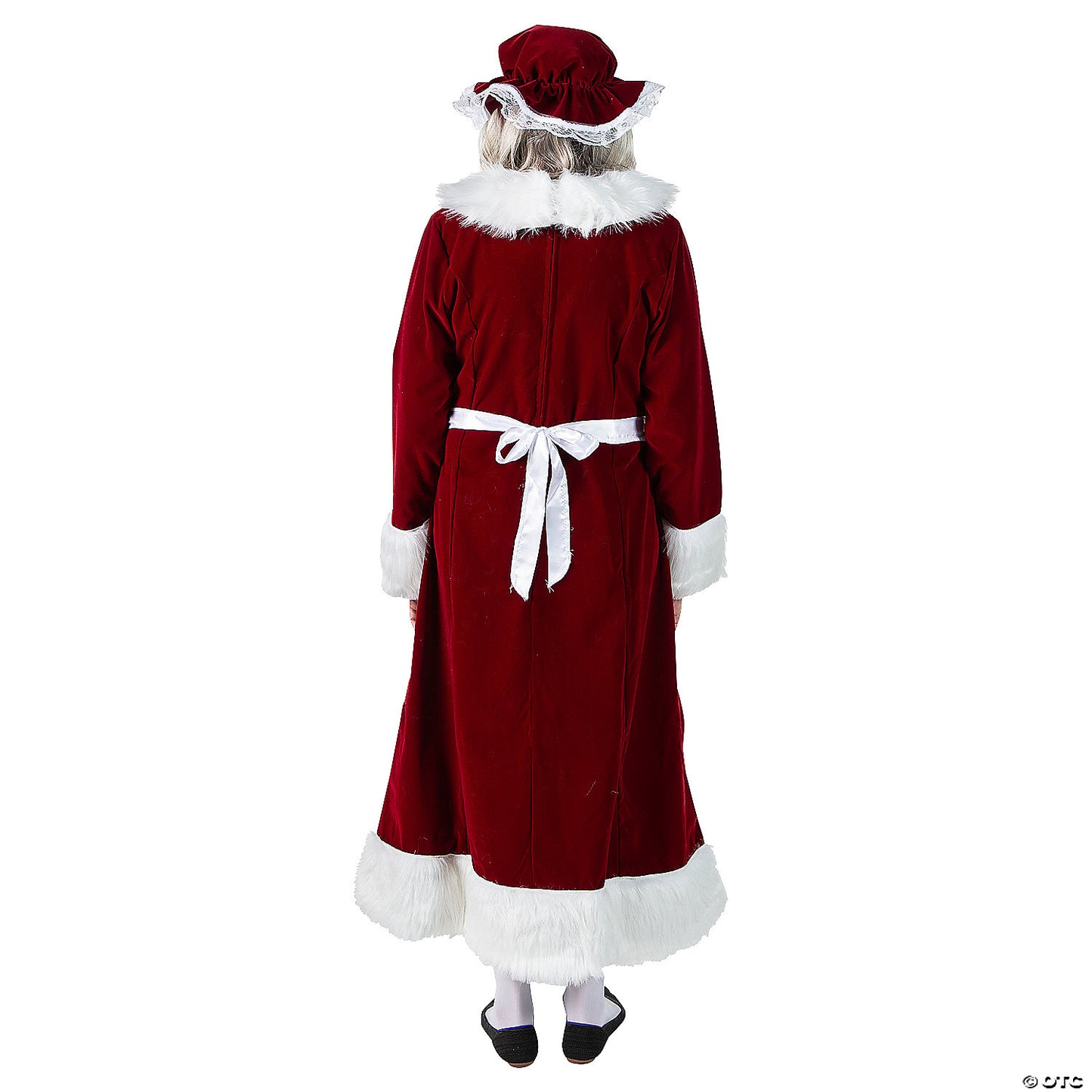 Women’s Burgundy Velvet Mrs. Claus Dress Costume - Medium