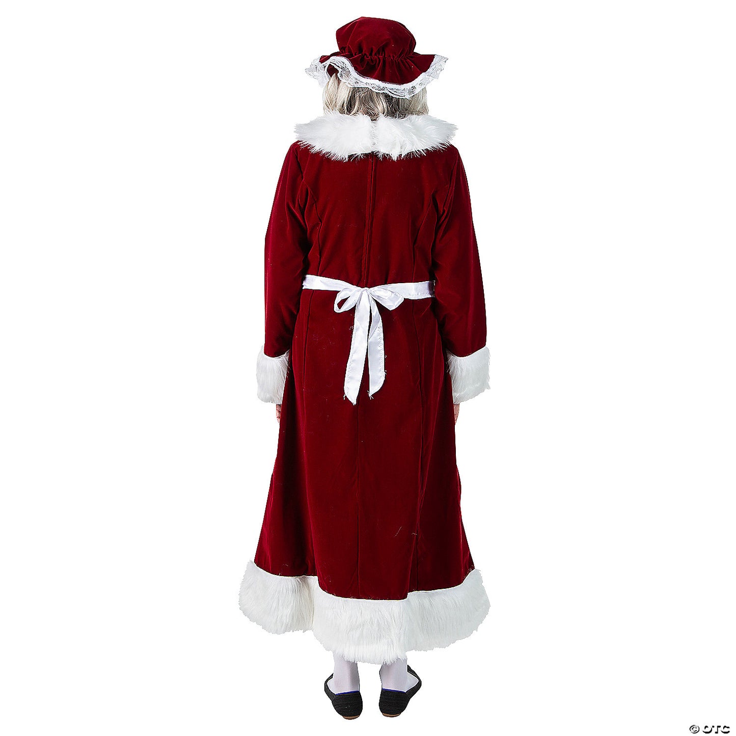 Women’s Burgundy Velvet Mrs. Claus Dress Costume - XXL