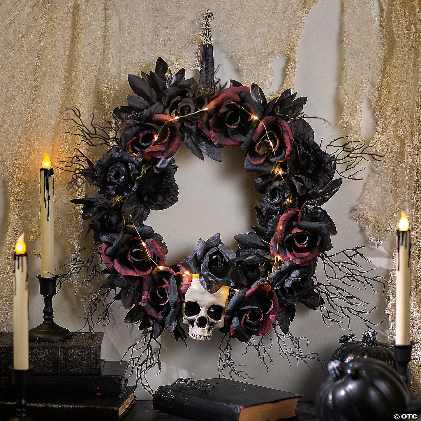 Light Up Halloween Wreath
