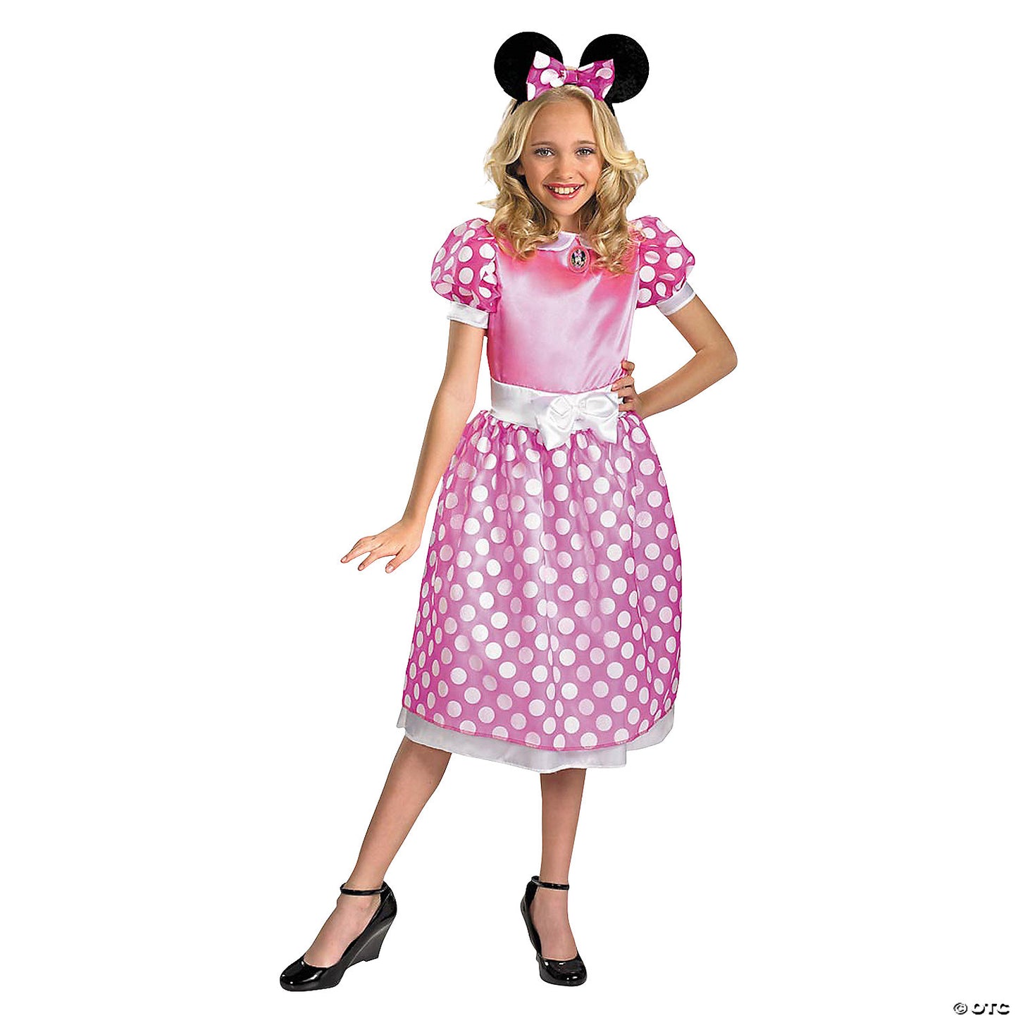 Girl's Pink Classic Minnie Mouse Costume