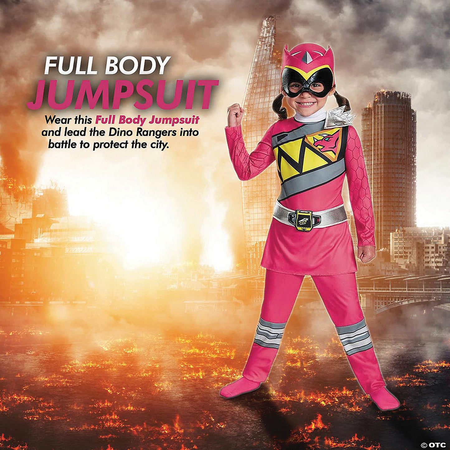 Toddler Girl's Classic Mighty Morphin Power Rangers™ Pink Ranger Costume - 3T-4T