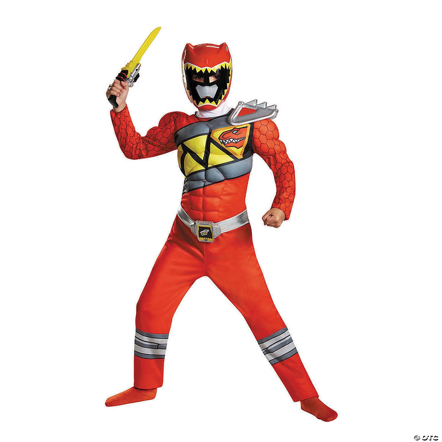 Boy's Classic Muscle Chest Red Ranger Dino Costume - Small