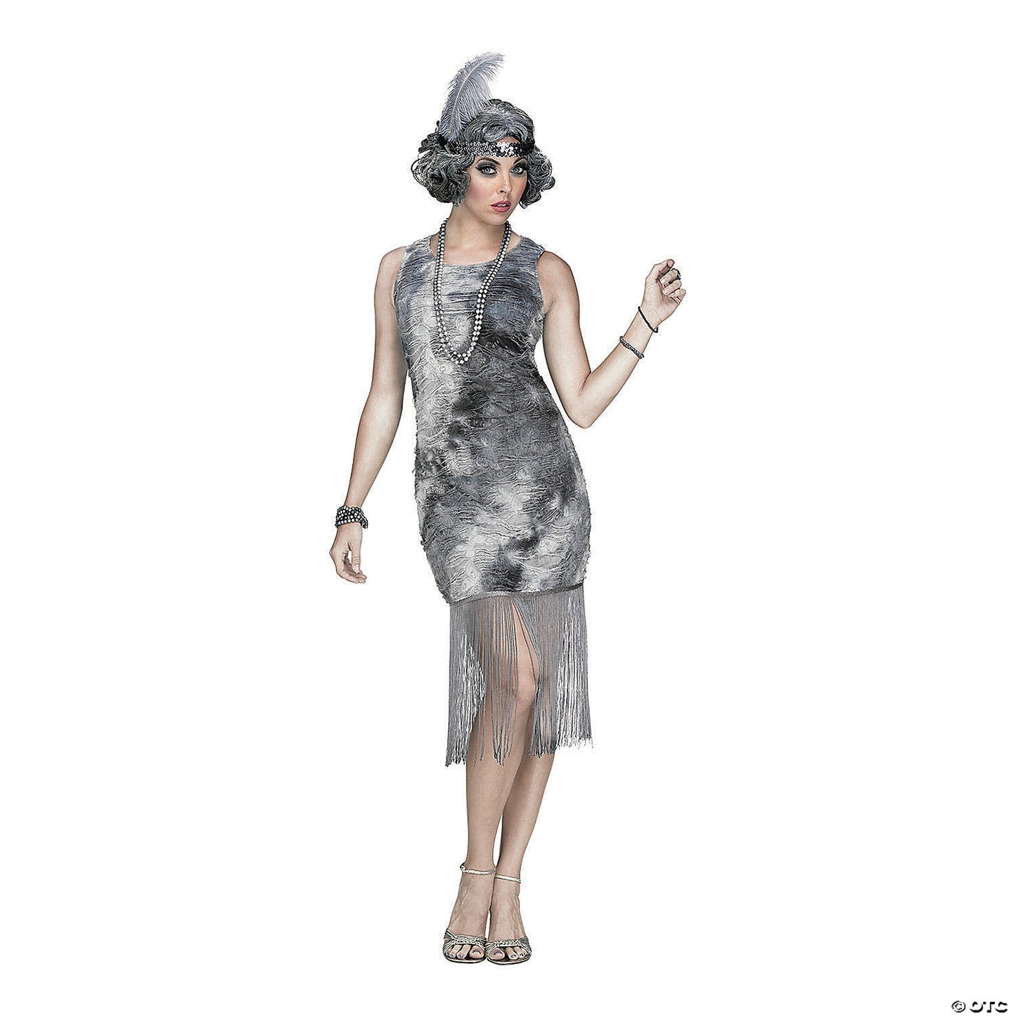 Women's Ghostly Flapper Costume - Small/Medium