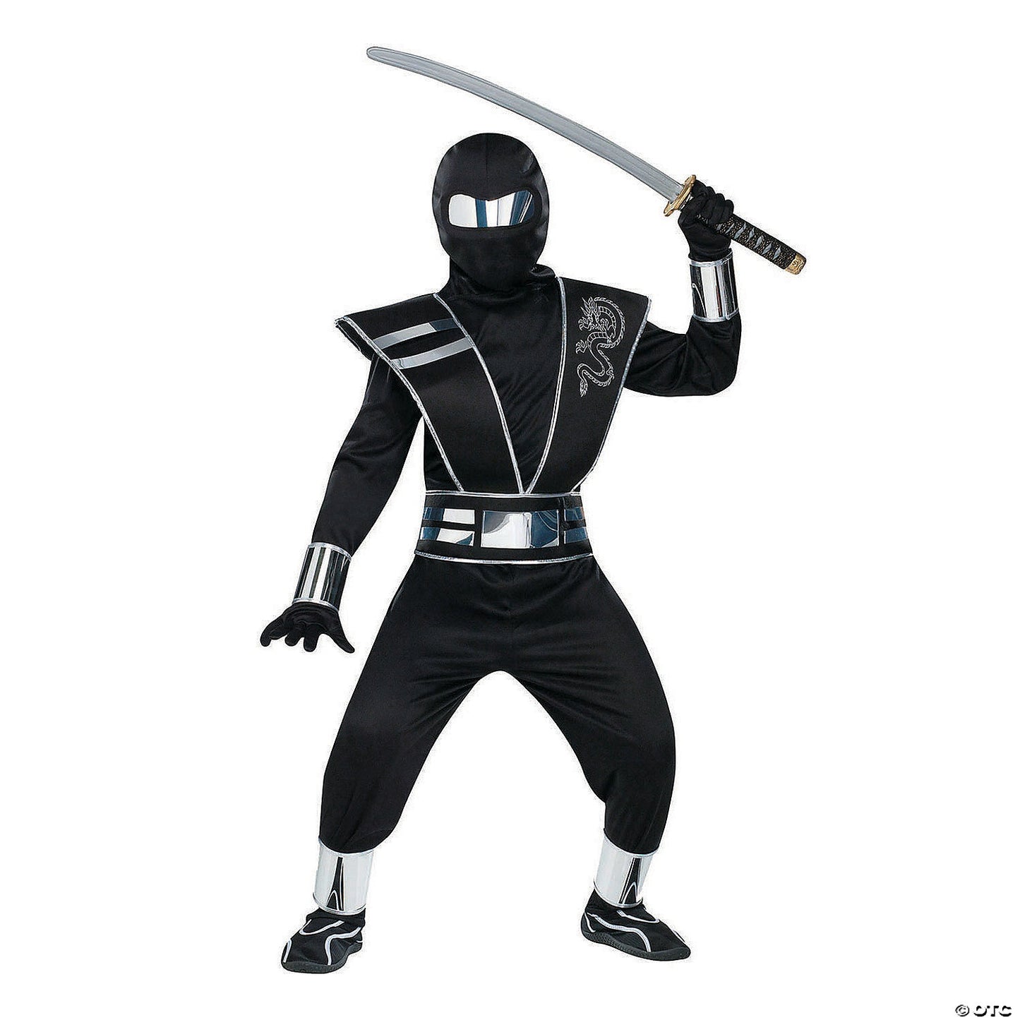 Boy’s Silver Mirror Ninja Halloween Costume - Small
