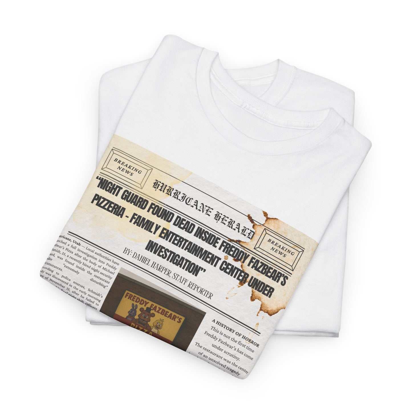 Five Nights At Freddy's Newspaper Shirt Unisex