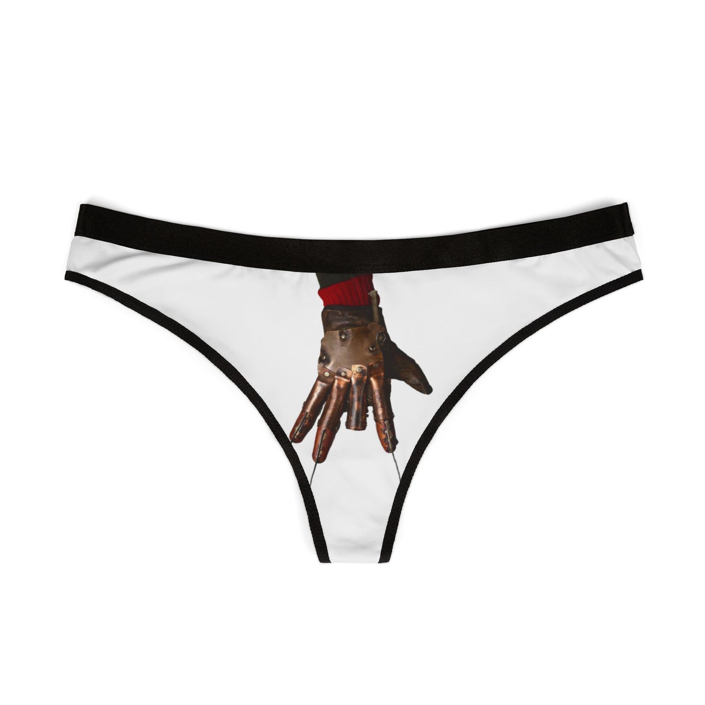 Fingerless Freddy White Women's Thongs