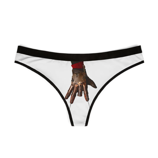 Fingerless Freddy White Women's Thongs
