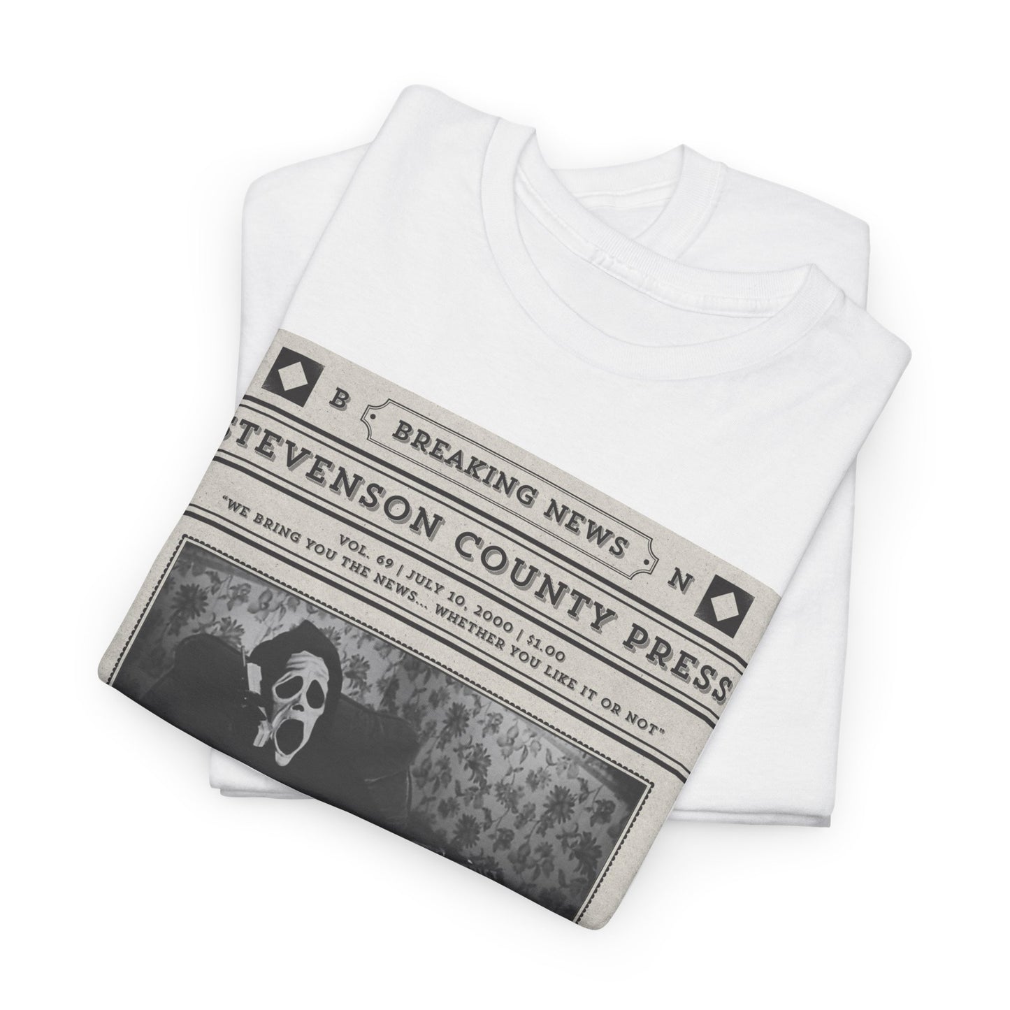 Scary Movie Ghostface Newspaper Shirt Unisex