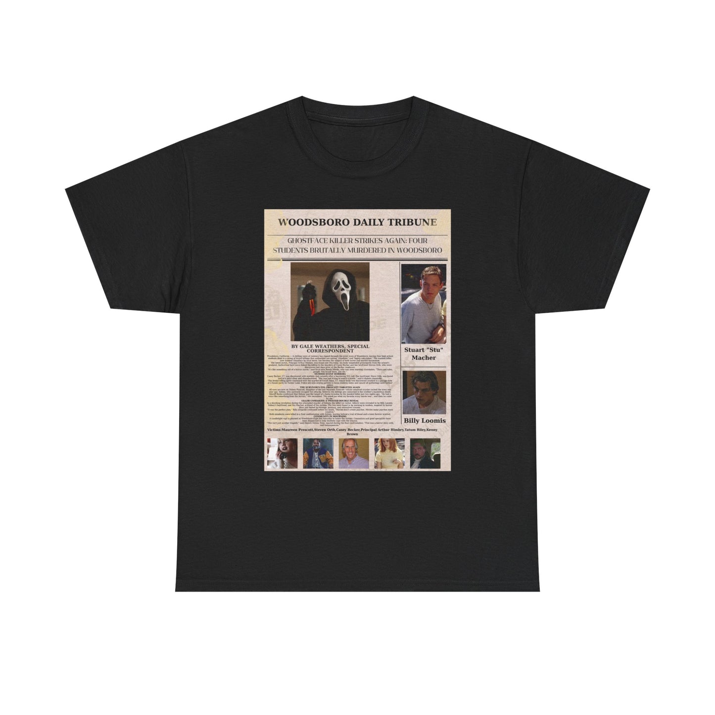 Scream 1 Newspaper Shirt Unisex