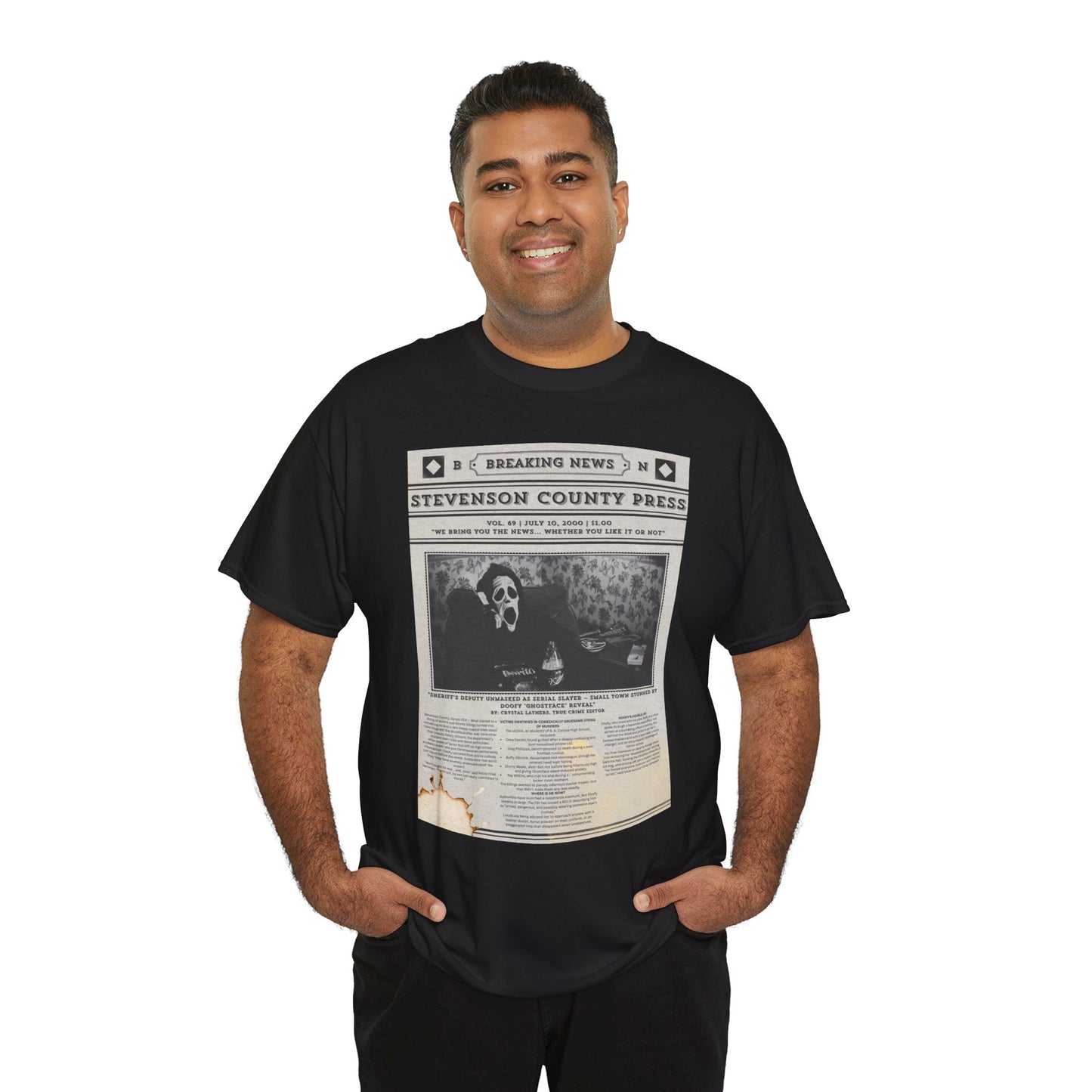 Scary Movie Ghostface Newspaper Shirt Unisex