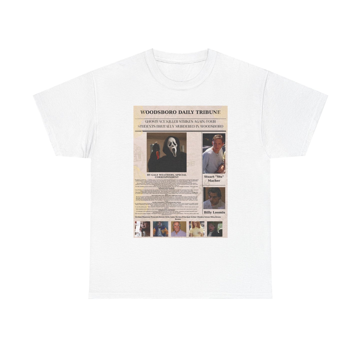 Scream 1 Newspaper Shirt Unisex