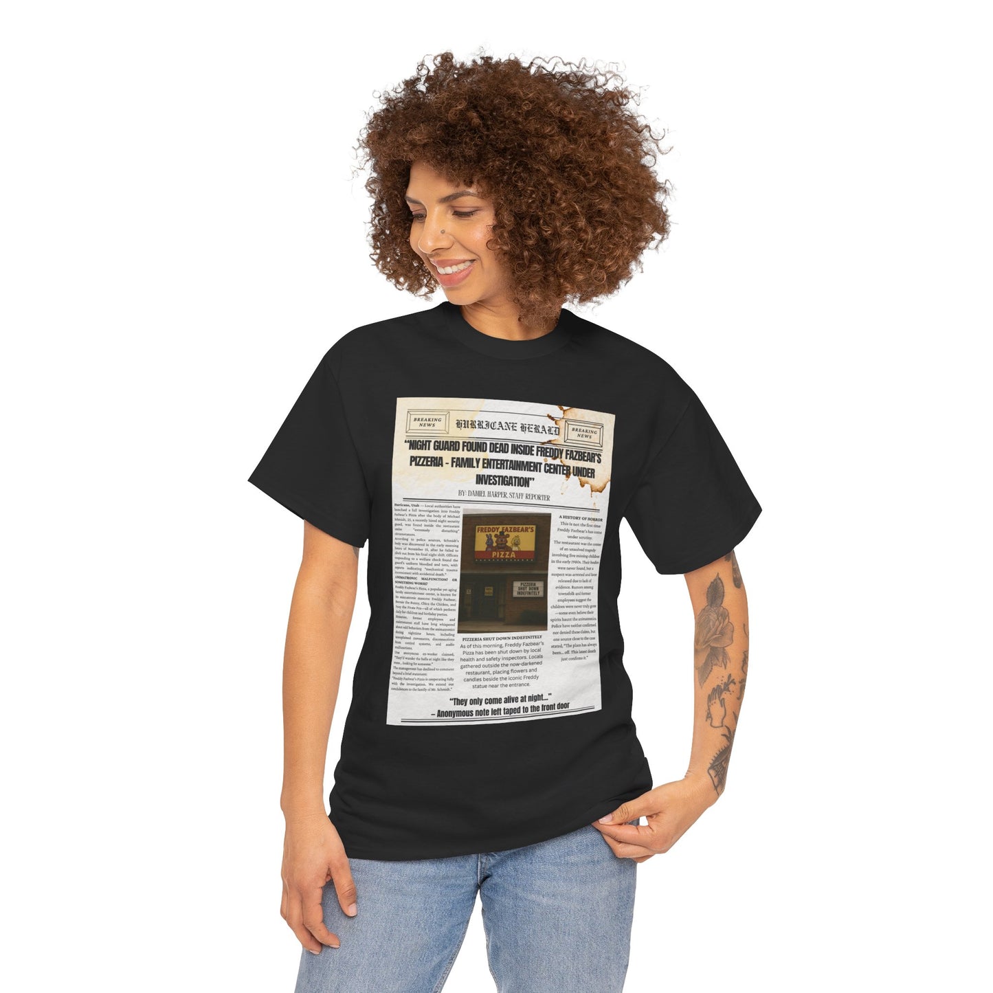 Five Nights At Freddy's Newspaper Shirt Unisex