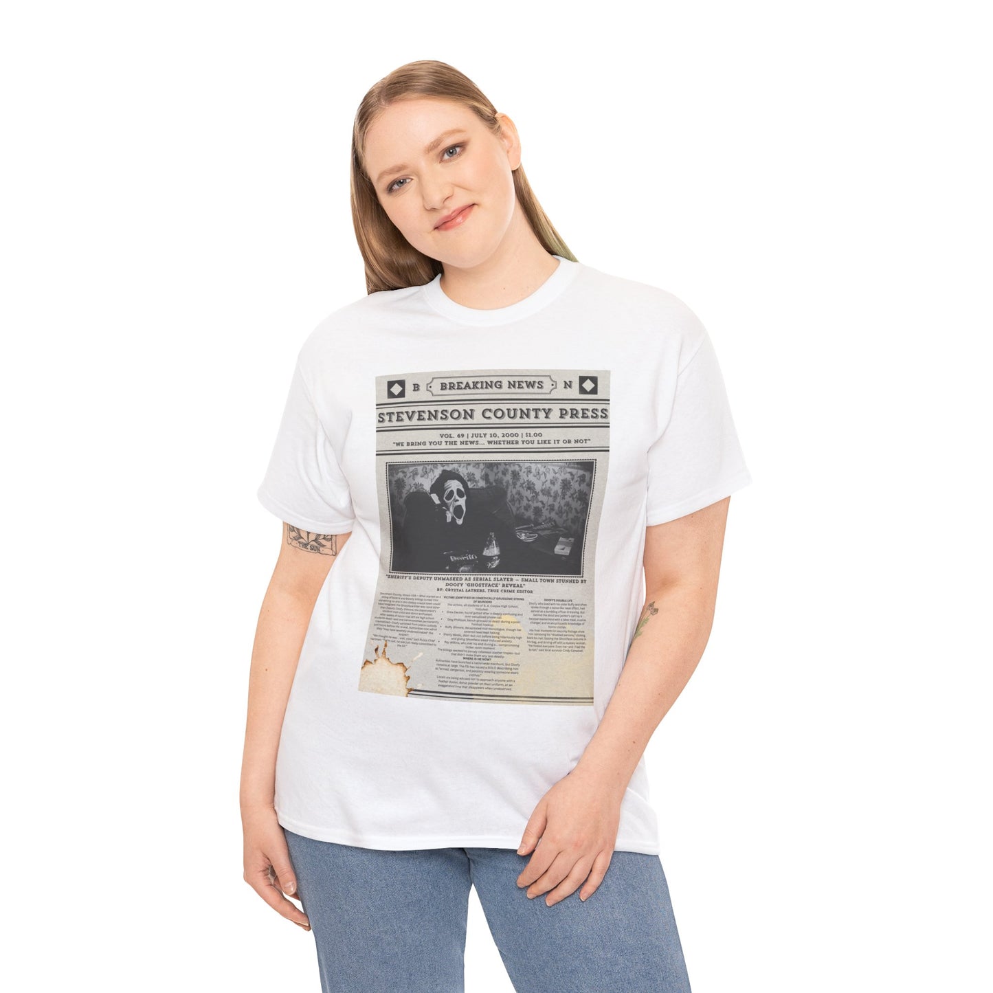 Scary Movie Ghostface Newspaper Shirt Unisex