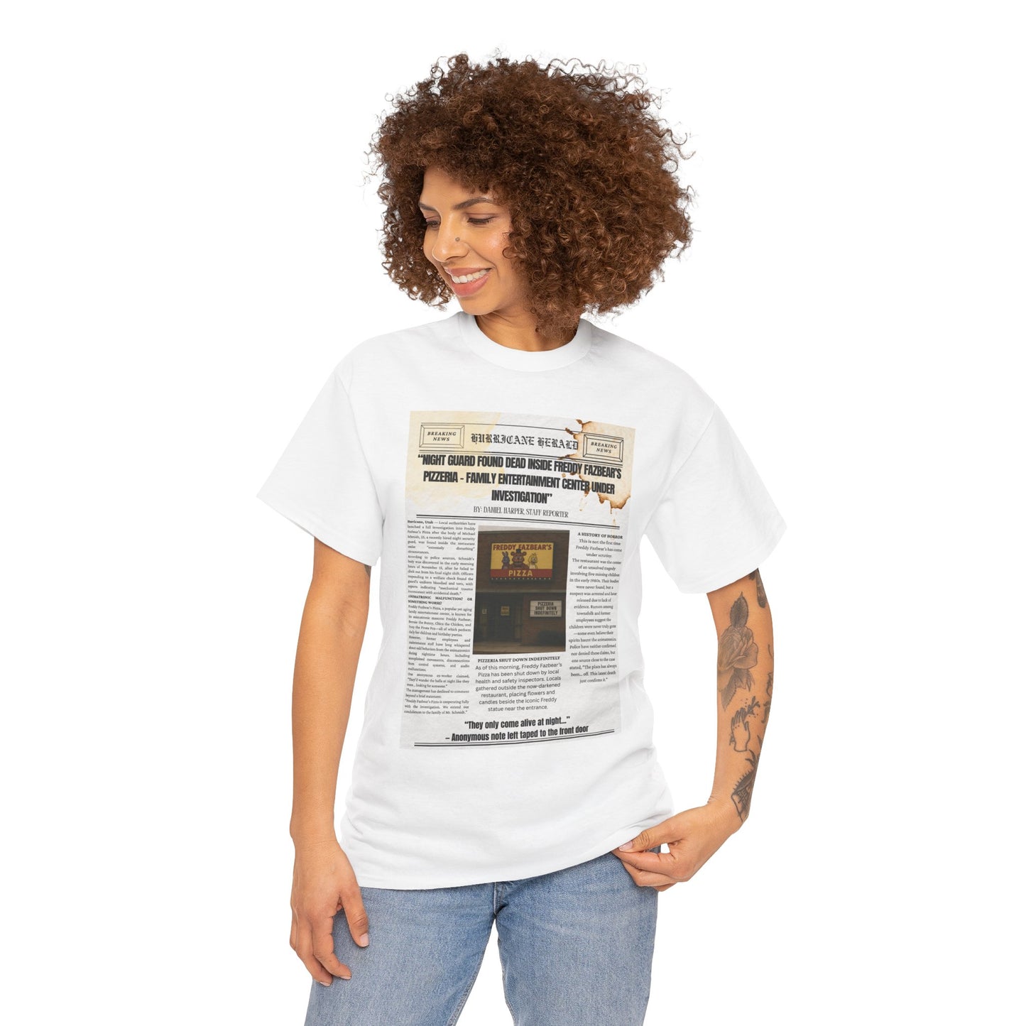 Five Nights At Freddy's Newspaper Shirt Unisex
