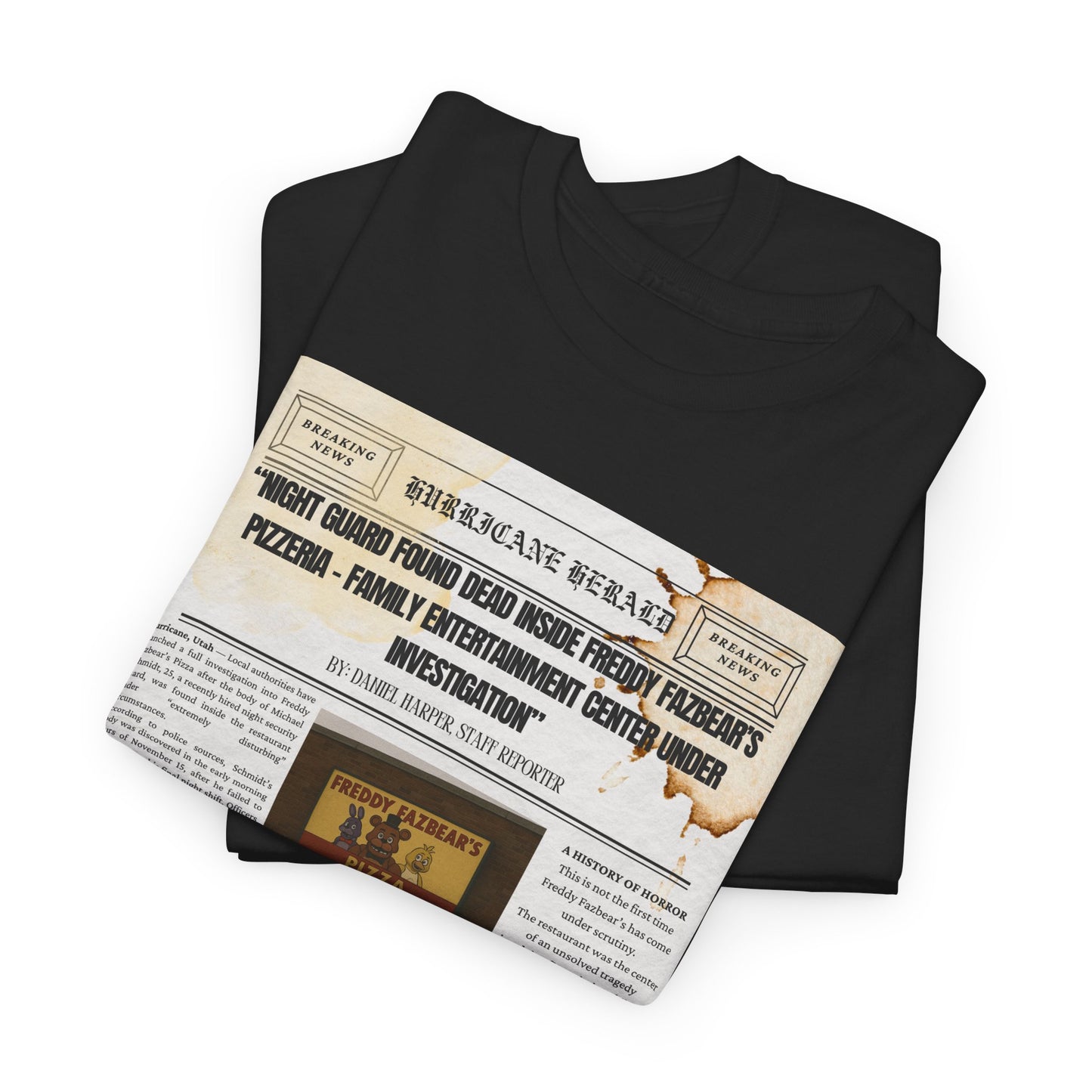 Five Nights At Freddy's Newspaper Shirt Unisex