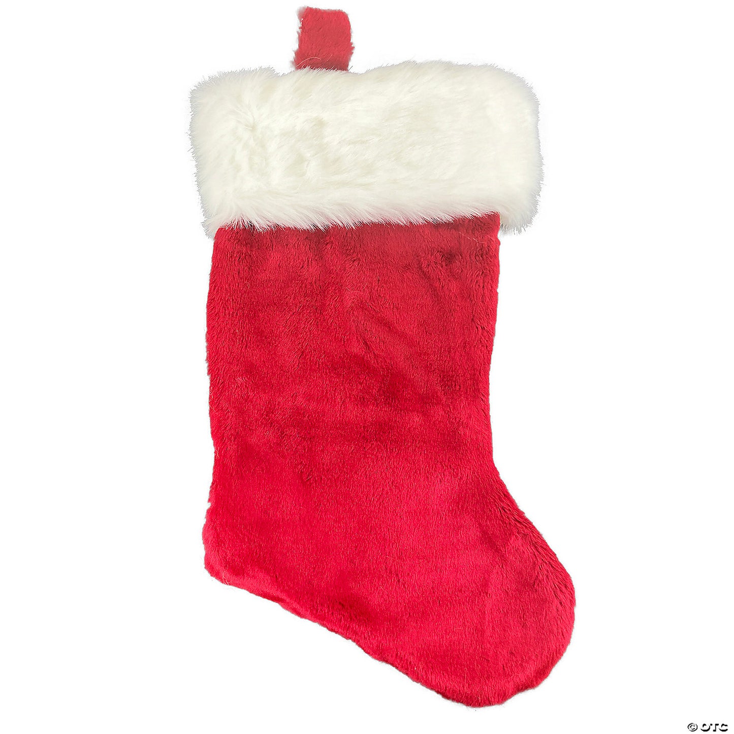 21" White Santa Christmas Stocking