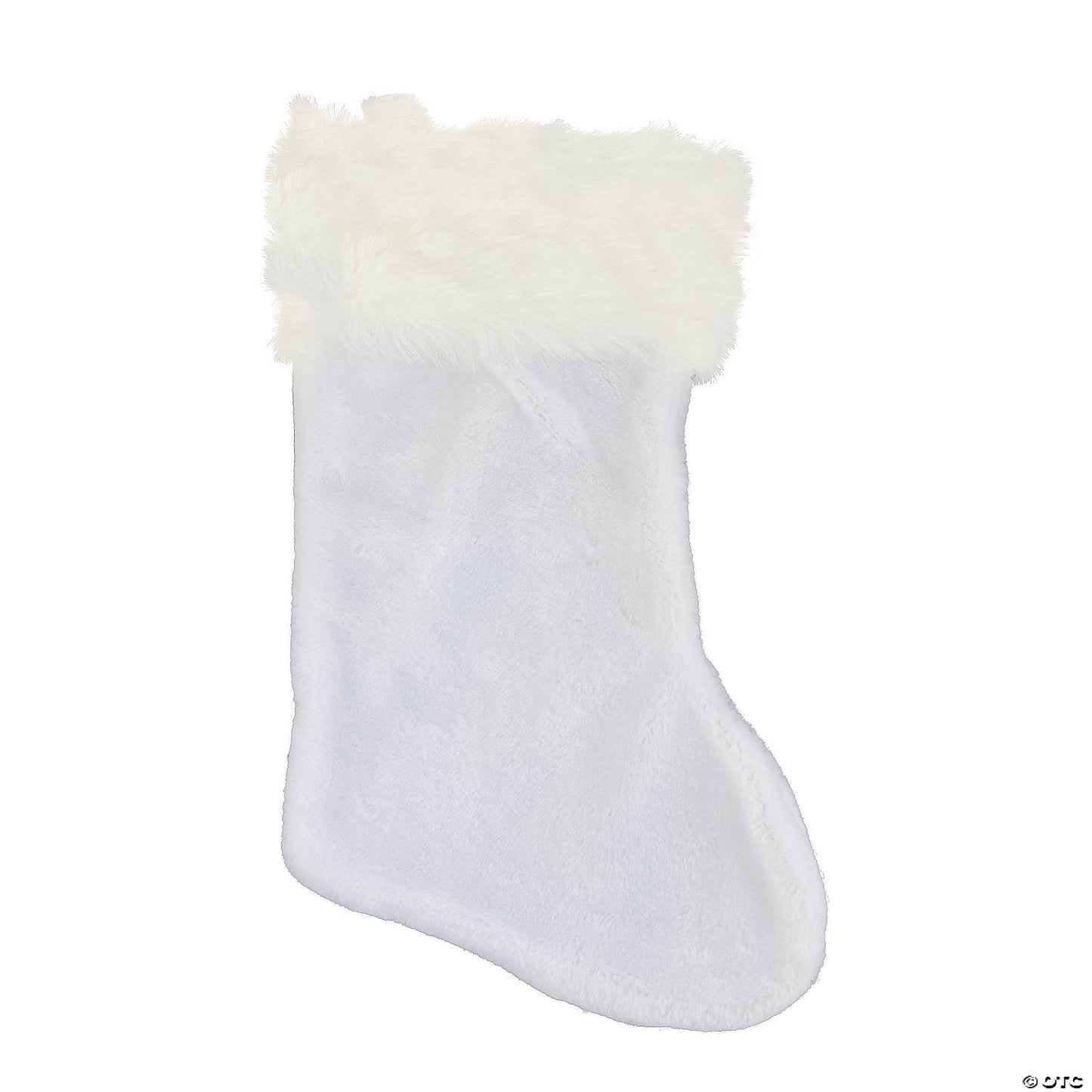 21" White Santa Christmas Stocking