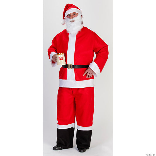 Adult Men’s 5-Piece Saloon Spree Santa Suit - XL