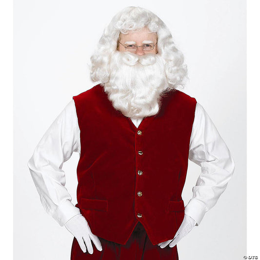 Adult Men’s Santa Velvet Vest with Buttons - XXL