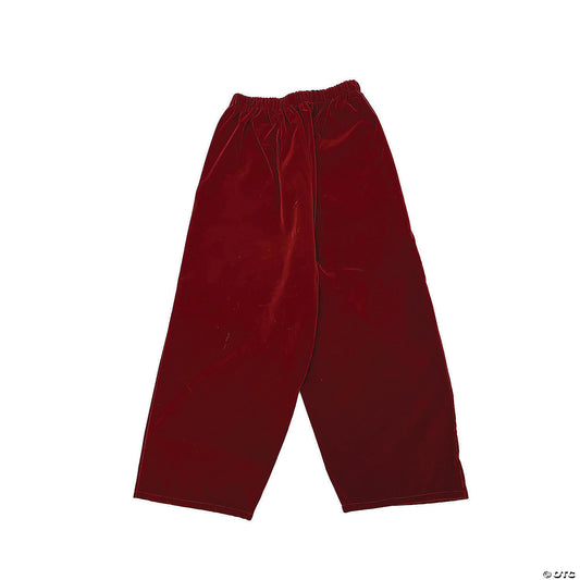 Burgundy Velvet Santa Pants - XL