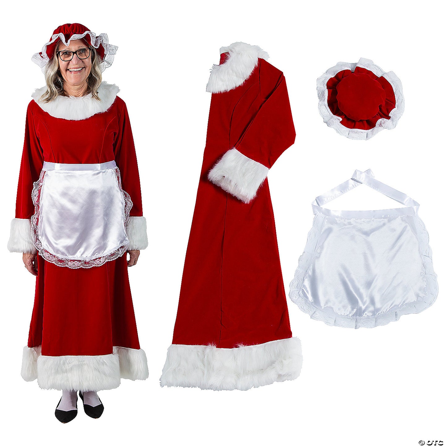 Women’s Regal Red Velvet Mrs. Claus Costume - Large 12-14