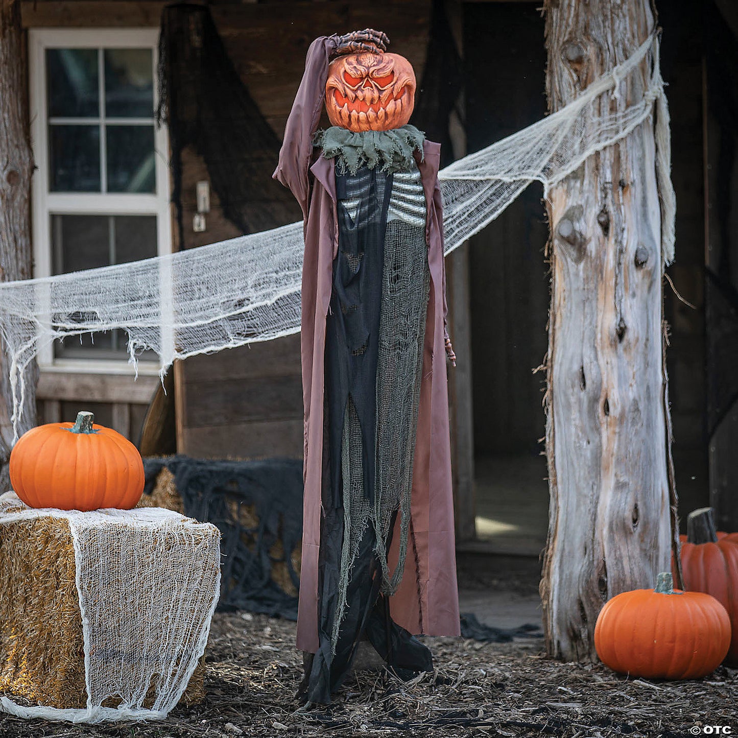 6ft Standing Animated Pumpkin Man