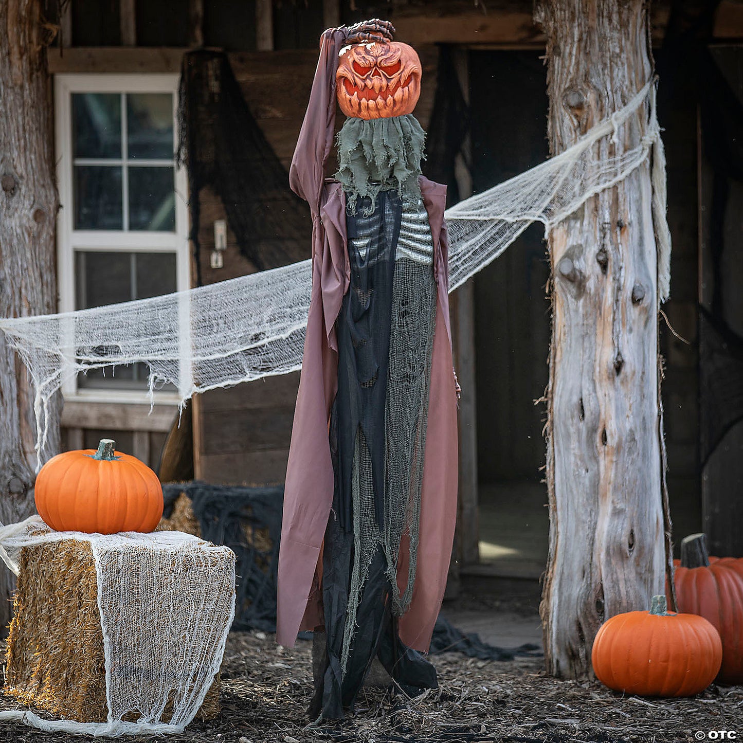 6ft Standing Animated Pumpkin Man