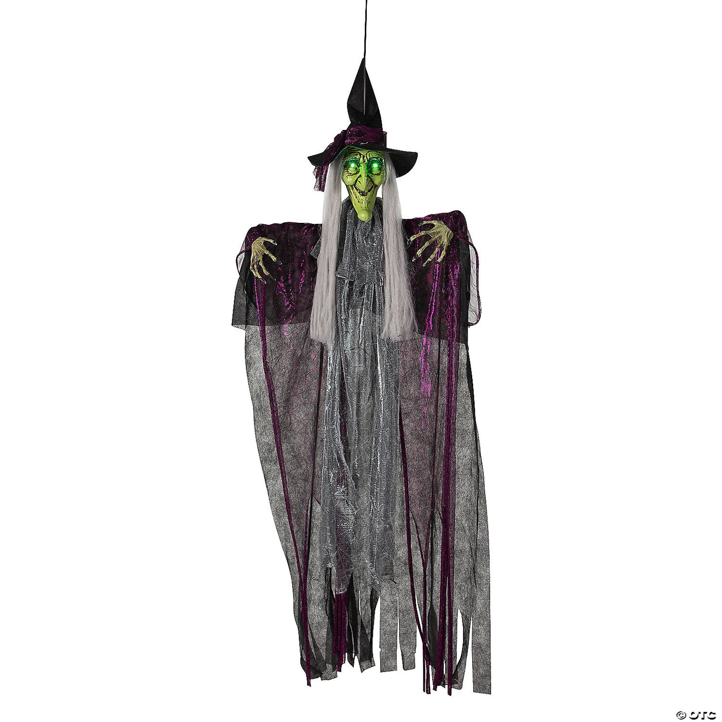 4 Ft Hanging Light Up Witch W/sound