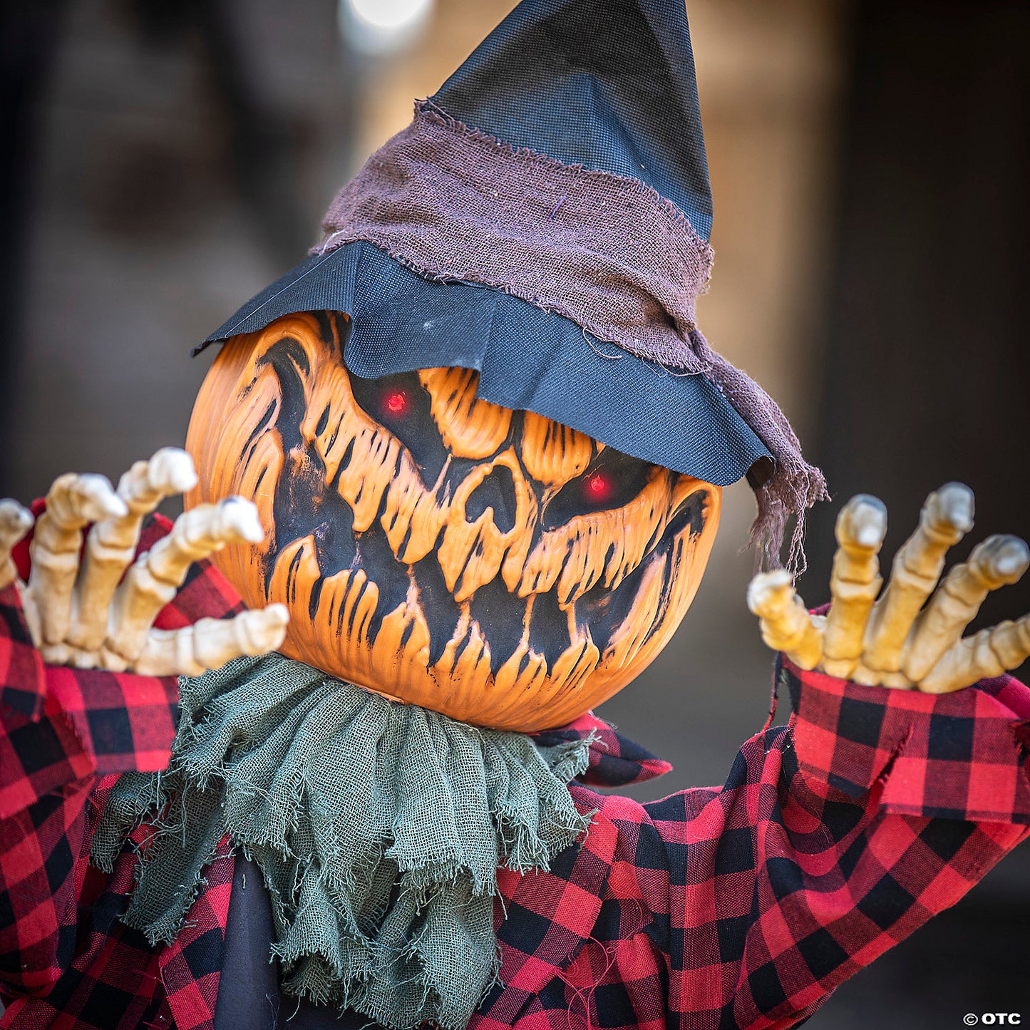 2 Ft. Groundbreaker Animated Orange Pumpkin Man Halloween Decoration