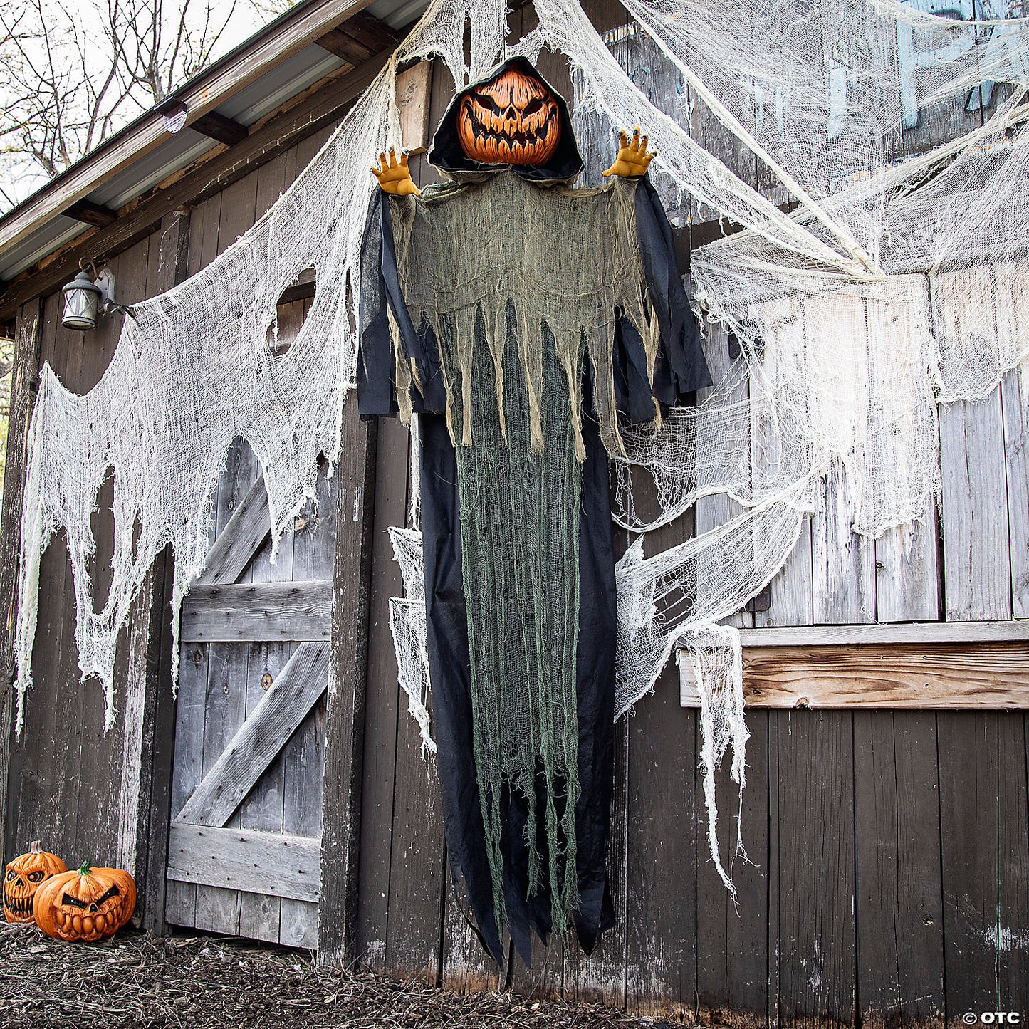 7 Ft Hanging Big Pumpkinw/light