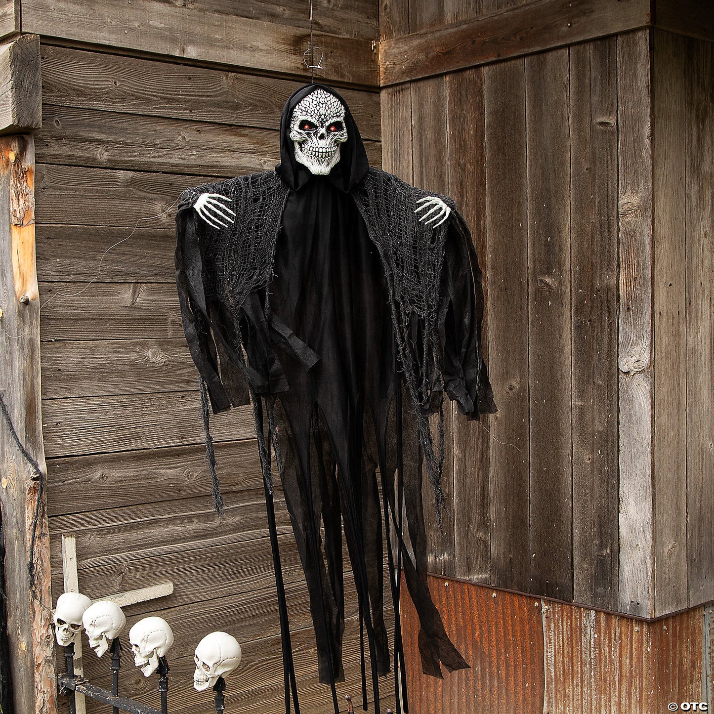 4 Ft Hanging Animated Black Reaper