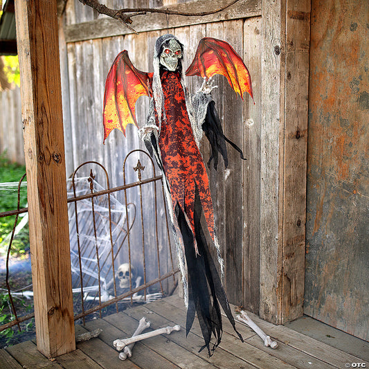 5ft Hanging Animated Reaper With Wings