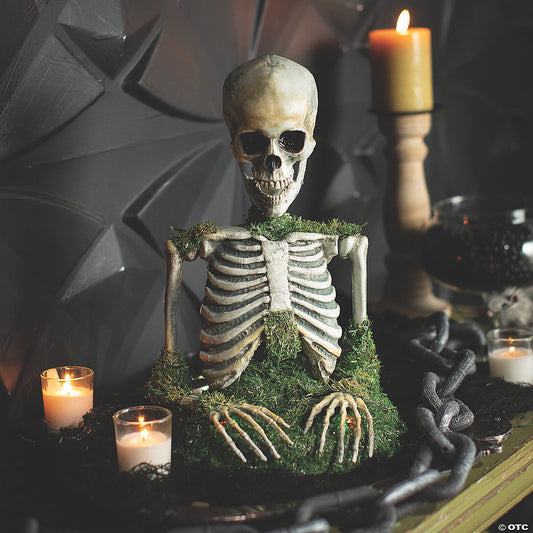 15" Animated Mossy Skeleton-table Top