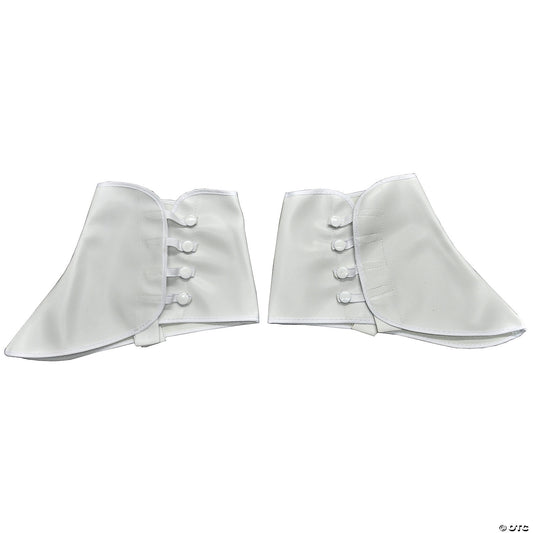 Adults 5" White Vinyl Spats - Small/Medium