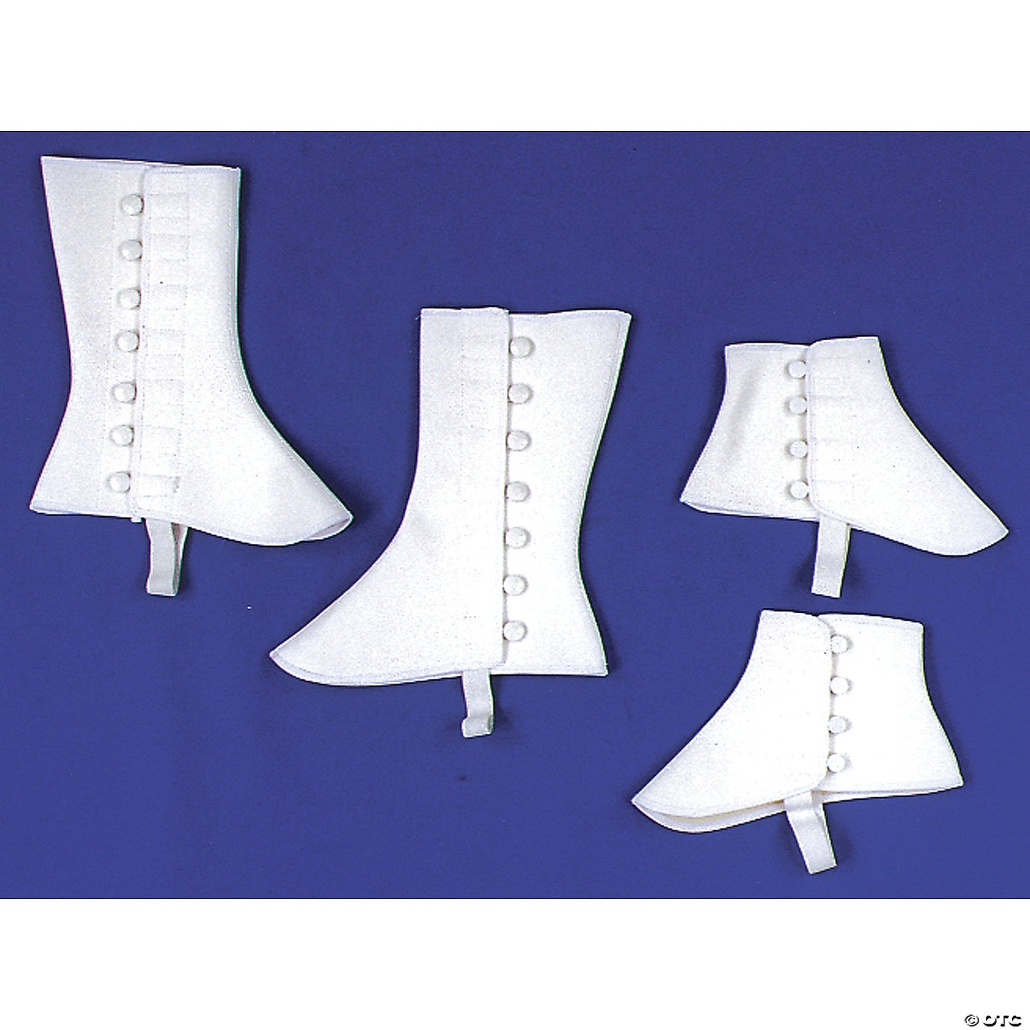 Adults 5" White Vinyl Spats - Small/Medium