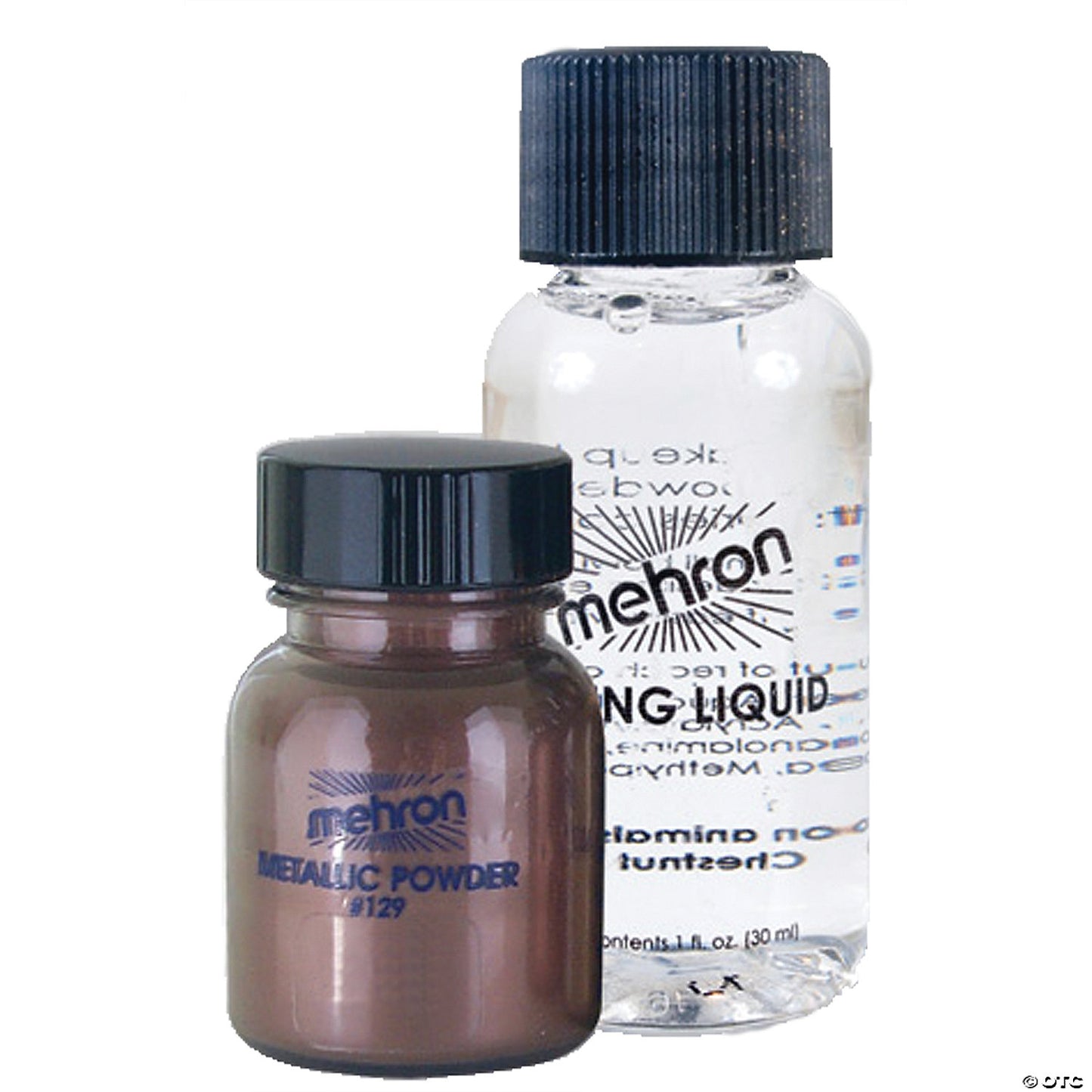 Mehron Metallic Silver Makeup Powder with Mixing Liquid