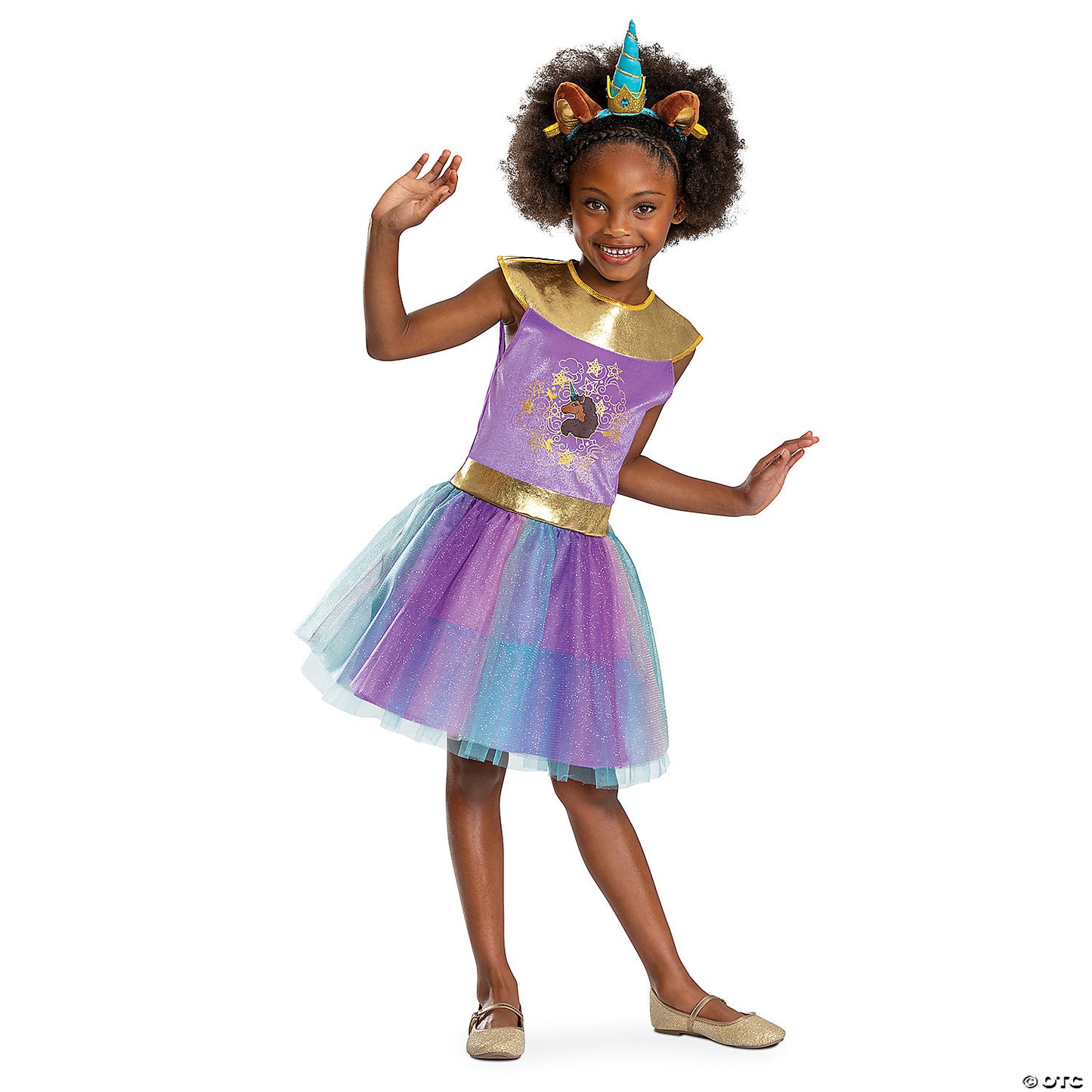 Girls Afro Unicorn Classic M 7-8