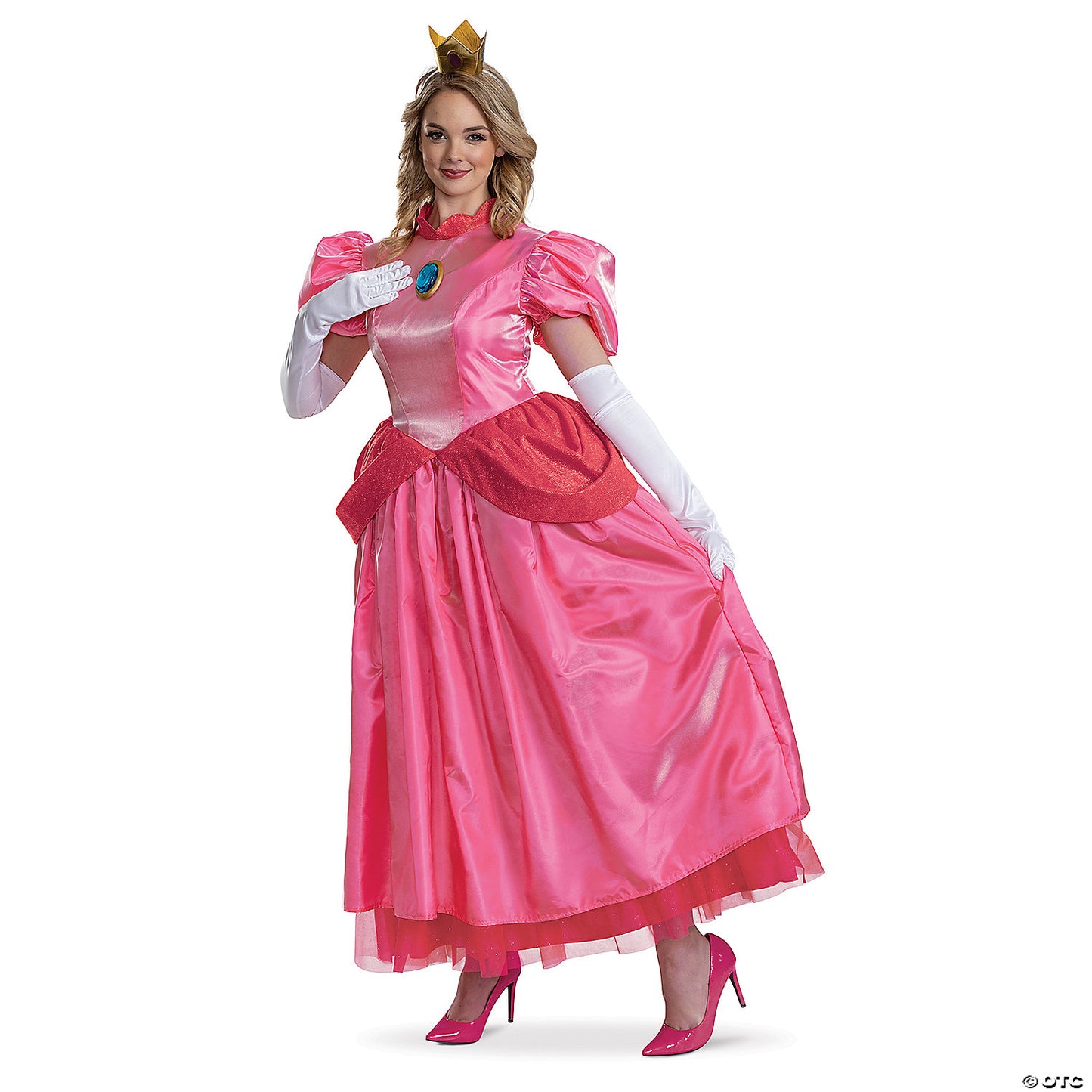 Women's Elevated Super Mario Bros™ Princess Peach Costume - Large 12-14