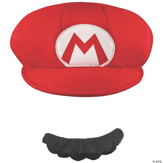 Mario Adult Hat And Mustache