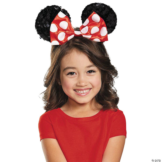 Minnie Red Child Sequin Ears