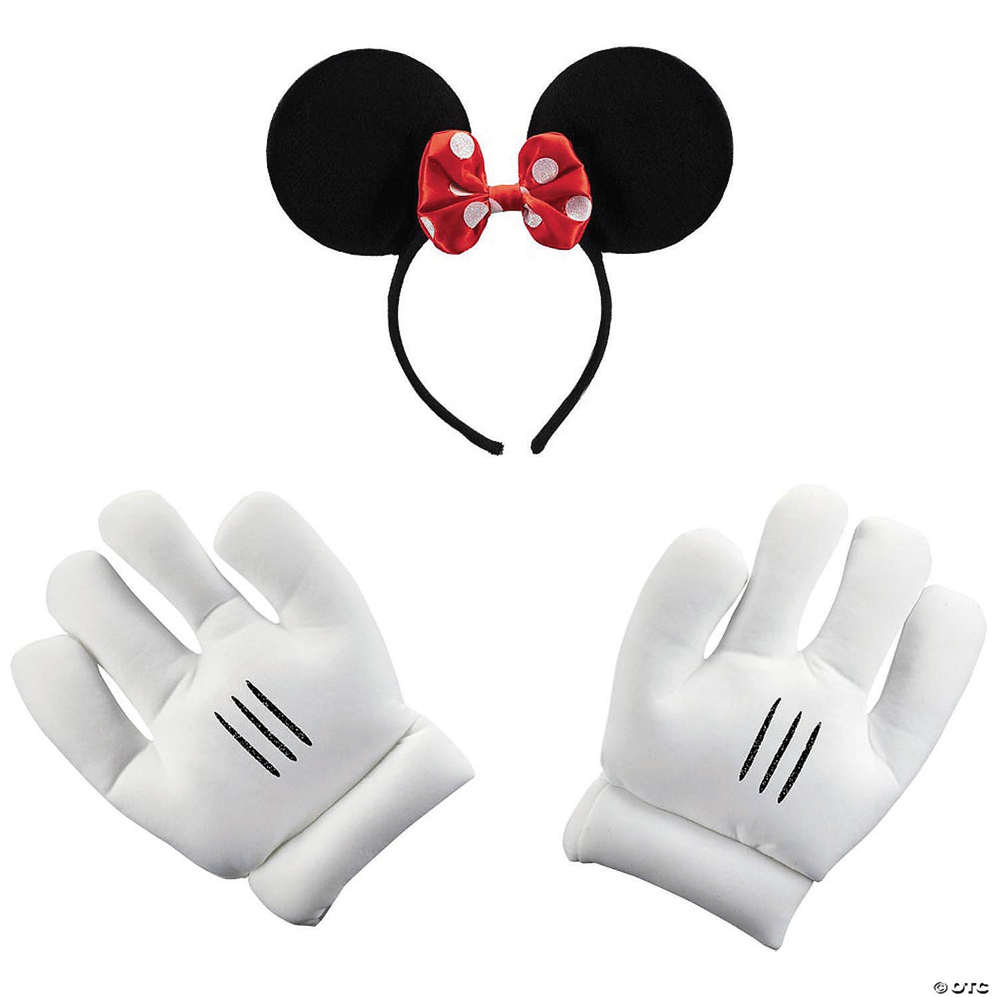 Minnie Mouse Ears Gloves Adult