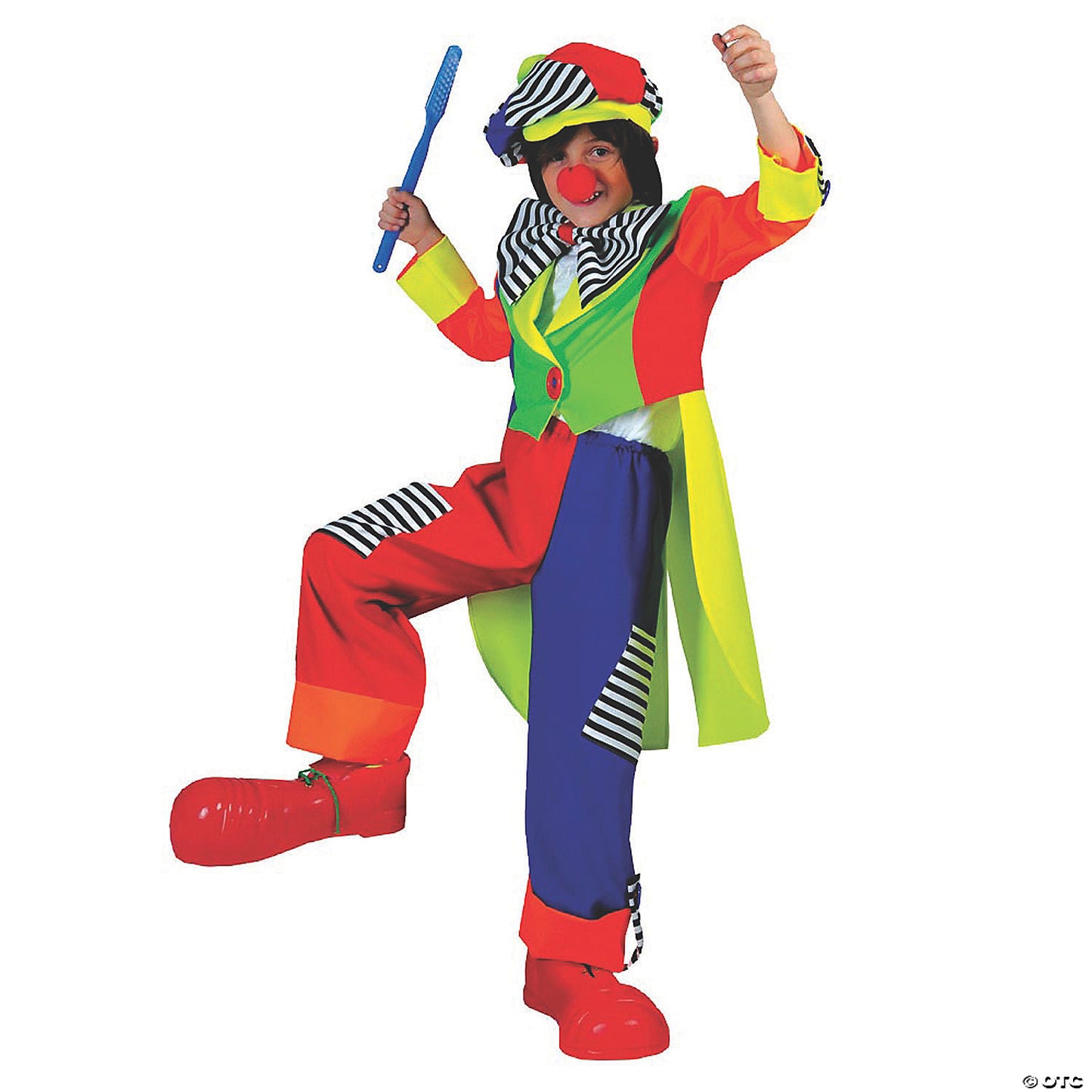 Boy's Spanky Stripes Clown Costume - Small