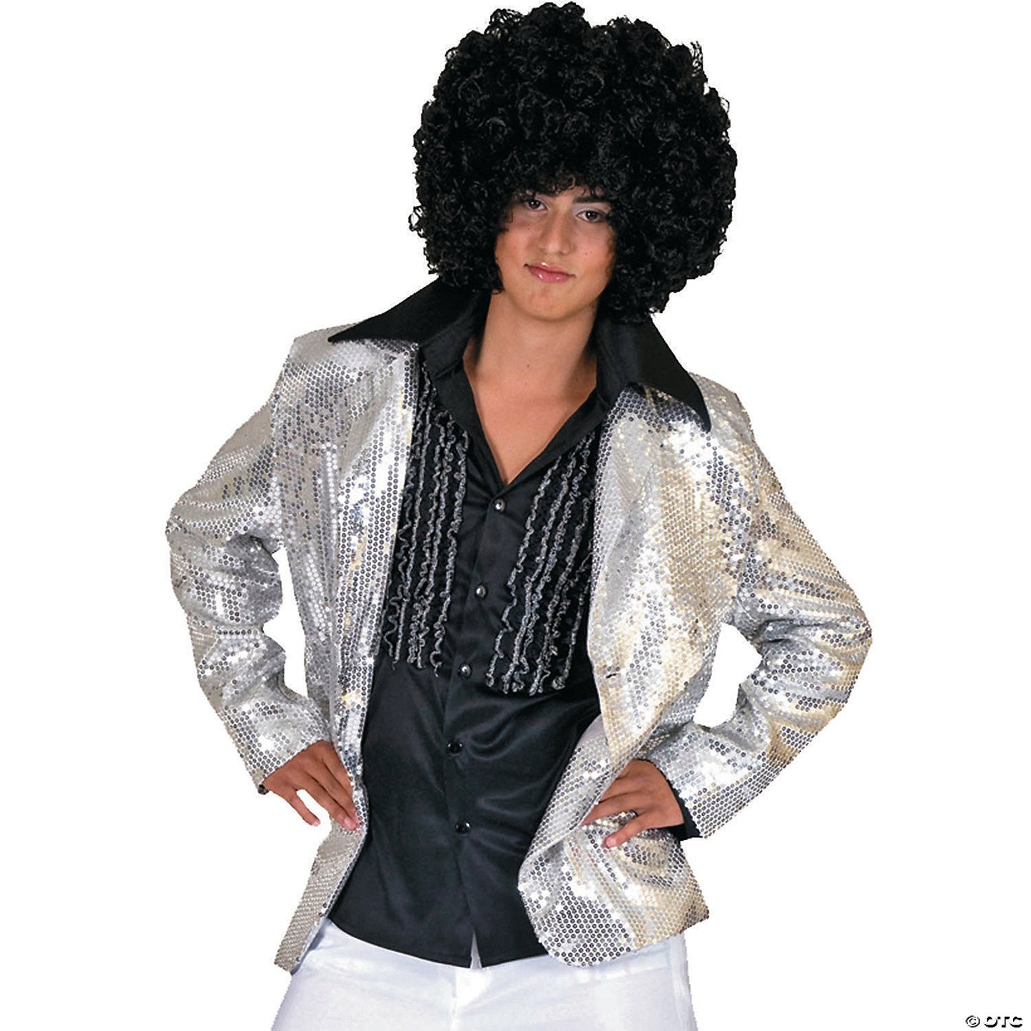 Men’s Silver Disco Jacket Costume - Medium