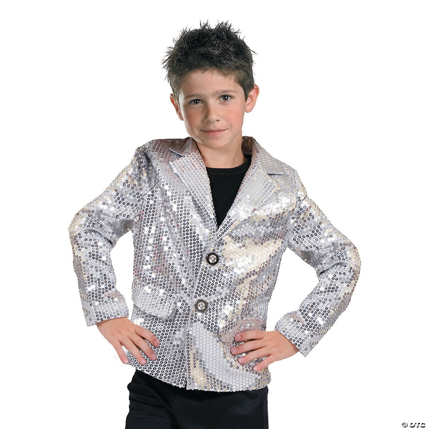 Kid's Silver Disco Jacket Costume - Small