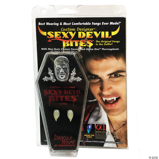 Sexy Devil Bites Fangs - Medium in Clamshel Packaging