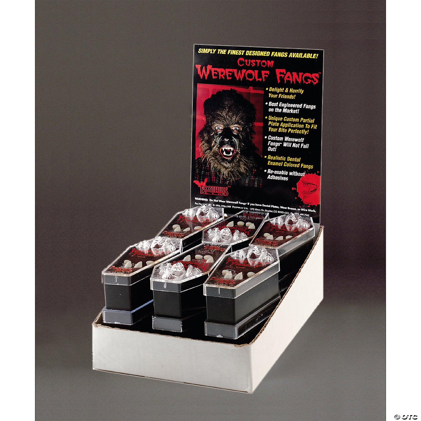 Werewolf Fangs Display - 12 Pairs