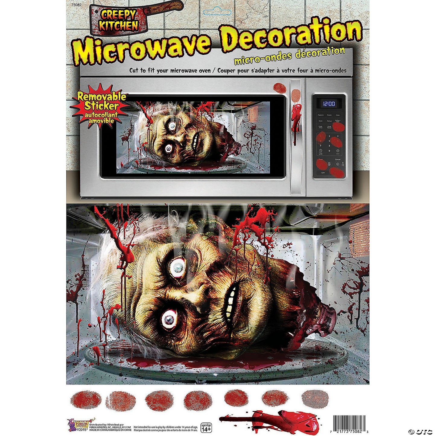 Creepy Microwave Sticky Decor