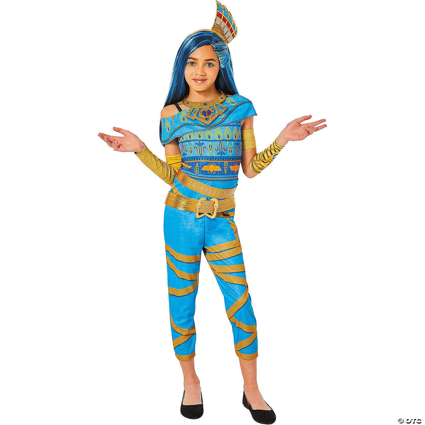 Kids Monster High™ Blue & Gold Cleo De Nile Costume - Medium 7-8