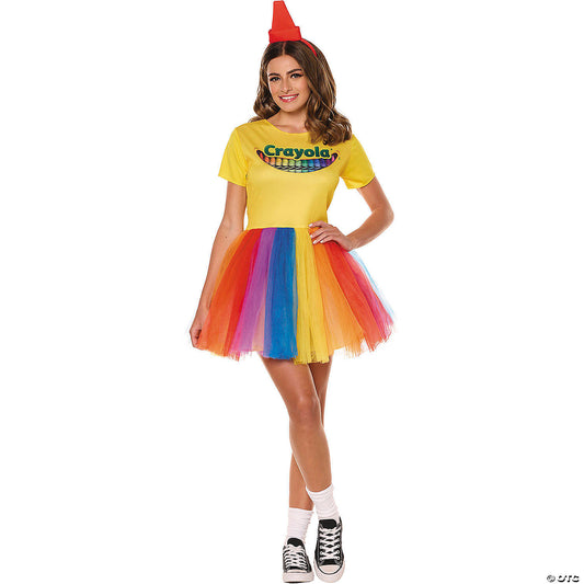 Women’s Crayola® Box Multicolored Dress Costume - Small 4-6